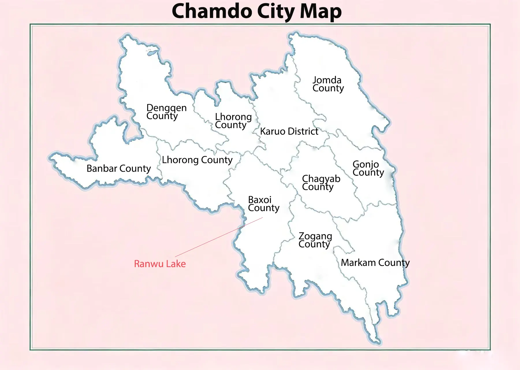 Chamdo City Map
