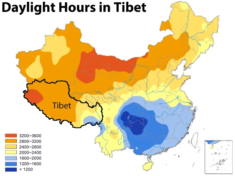 Daylight Hours in Tibet