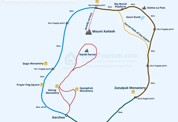 Kailash Parikrama Map