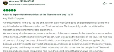 Kailash tour from Spain