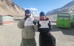 A couple who gained their EBC Certificates