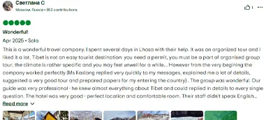 Lhasa tour from Russia