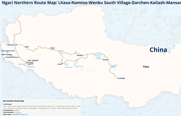 Ngari Route Northern Map