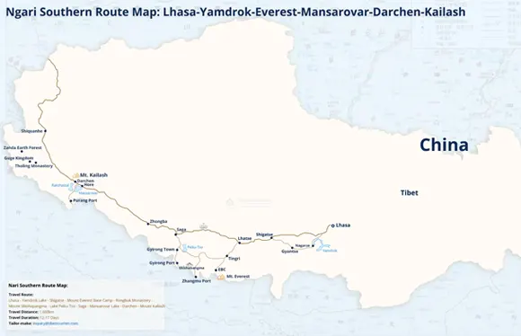 Nagri Southern Route Map