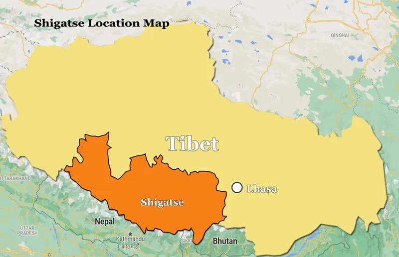Shigatse Maps: Essential Location, Tourist & Transport Guide