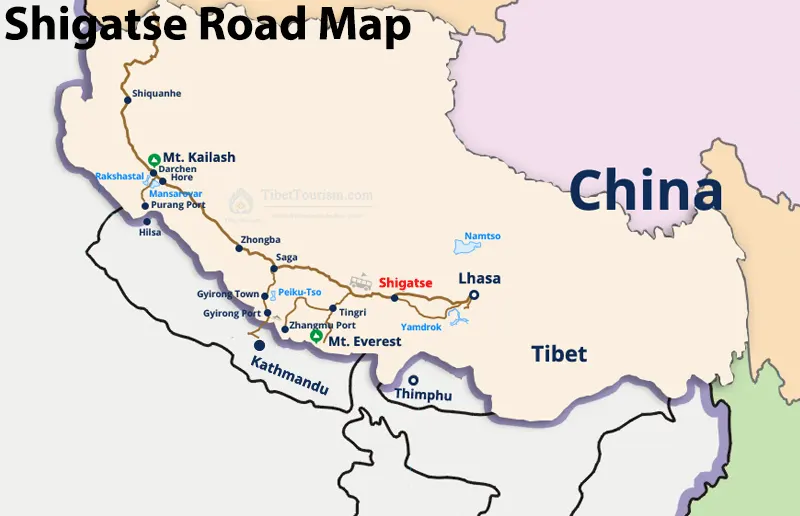 Shigatse Road Map