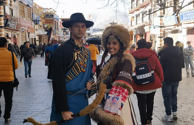Tibetan Dress Photography at Barkhor Street