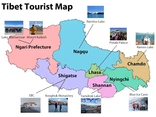 Tibet Tourist Map