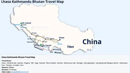Lhasa Kathmandu Bhutan Tour
