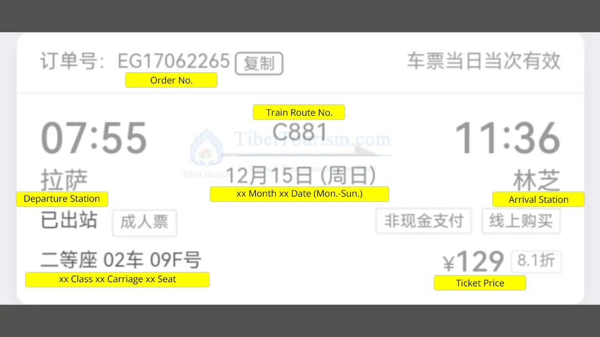 Lhasa to Nyingchi Train Tickets