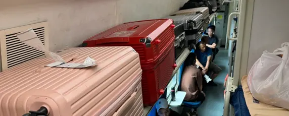 Luggage Space in Hard Sleeper Compartment