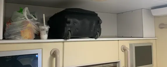 Luggage Space in Soft Sleeper Compartment