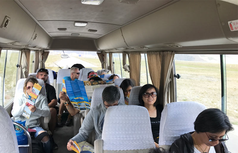 interior view of the bus