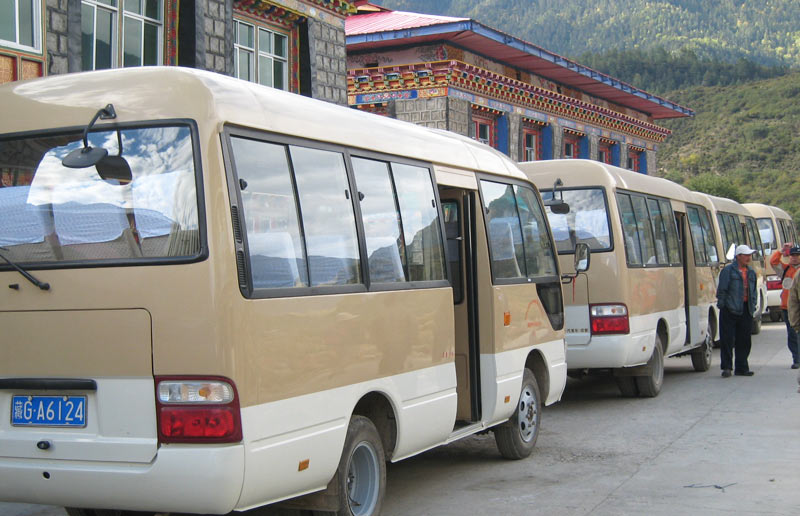 back view of the bus