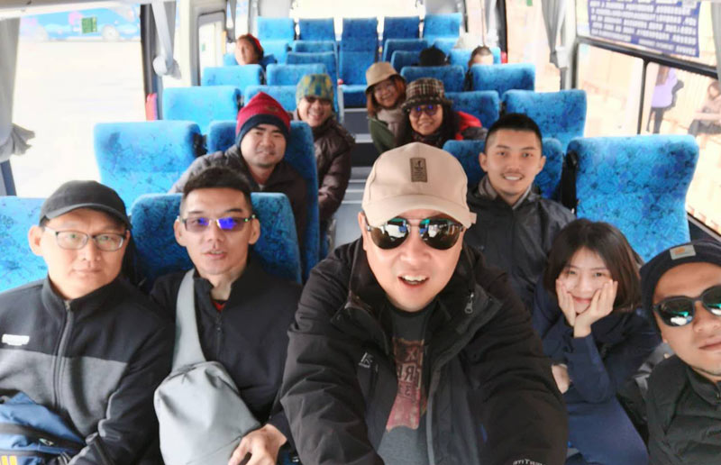 group photo of the tour