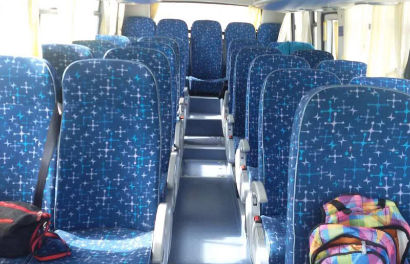 interior view of the bus