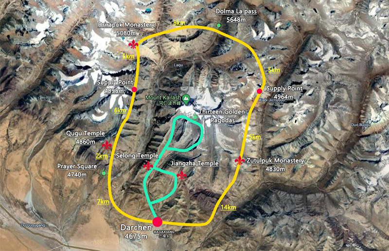 Inner Circle and Outer Circle of Kailash Kora